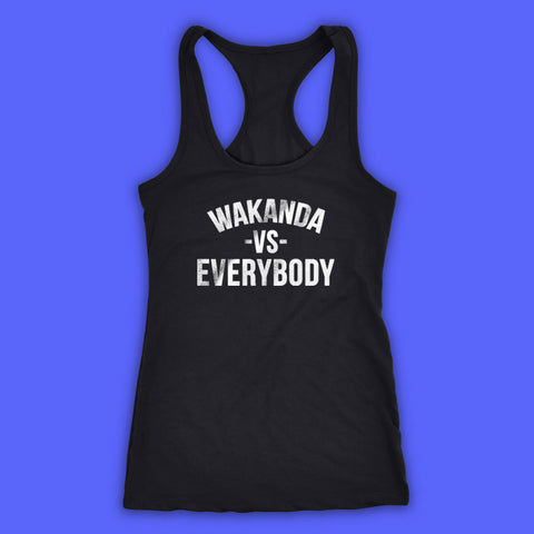 Wakanda Vs Everybody Logo Women'S Tank Top Racerback
