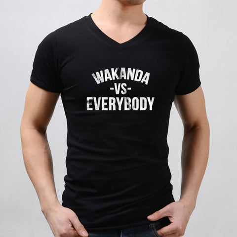 Wakanda Vs Everybody Logo Men'S V Neck