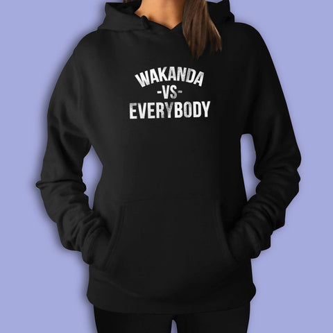 Wakanda Vs Everybody Logo Women'S Hoodie