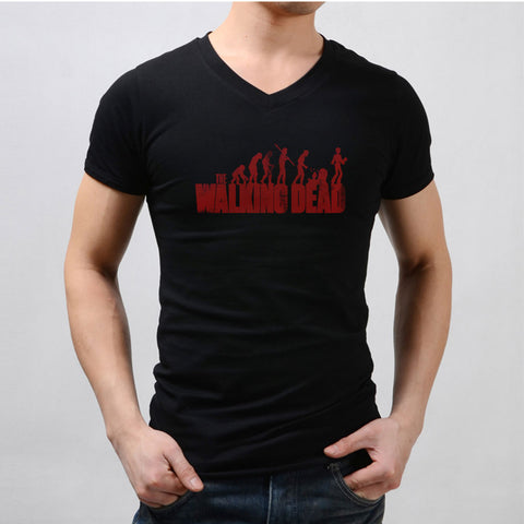Walking Dead Typography Shirt Men'S V Neck