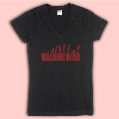Walking Dead Typography Shirt Women'S V Neck