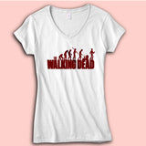 Walking Dead Typography Shirt Women'S V Neck