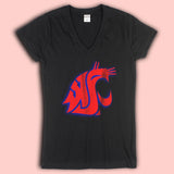 Washington State Cougars Logo Women'S V Neck