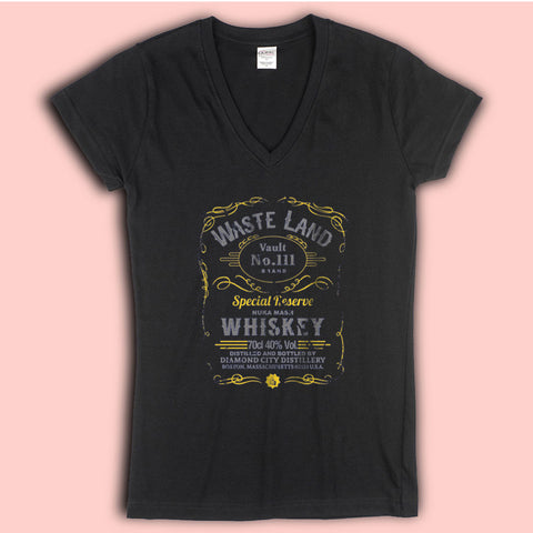 Wasteland Whiskey T Shirt Women'S V Neck