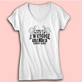 What An Awesome Grandad Looks Women'S V Neck
