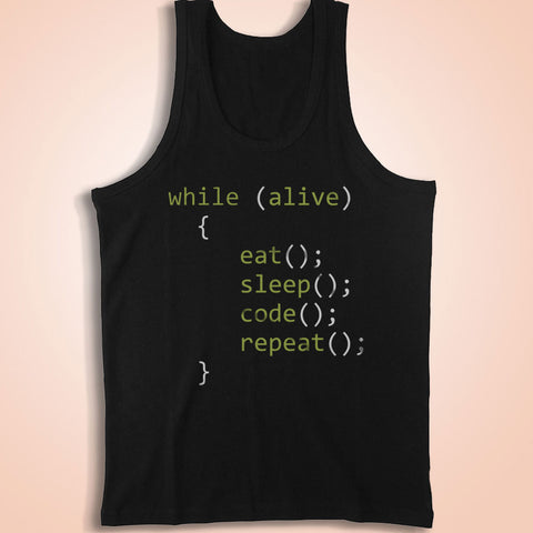 While Alive Eat Sleep Repeat Men'S Tank Top