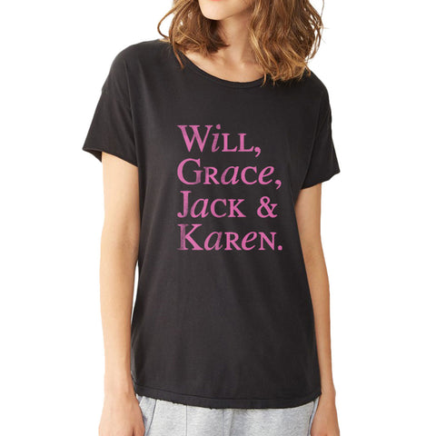Will And Grace Jack  Karen Short Sleeve Women'S T Shirt