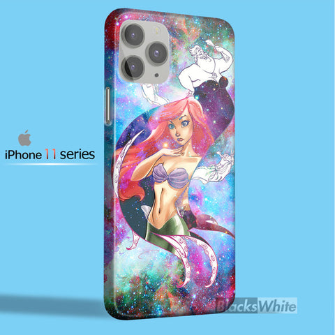 beauty ariel little mermaid in galaxy  iPhone 11 Case