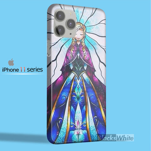 disney frozen elsa and anna stained glass couple Left TM11  iPhone 11 Case