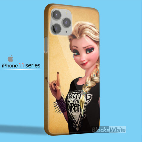 disney frozen elsa punk love sleeping with sirens   iPhone 11 Case