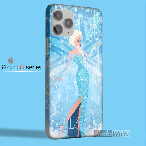 disney s frozen queen elsa in stain glass   iPhone 11 Case