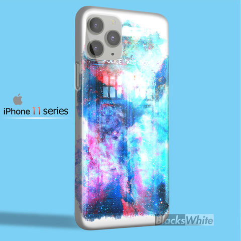 doctor who tardis in galaxy   iPhone 11 Case