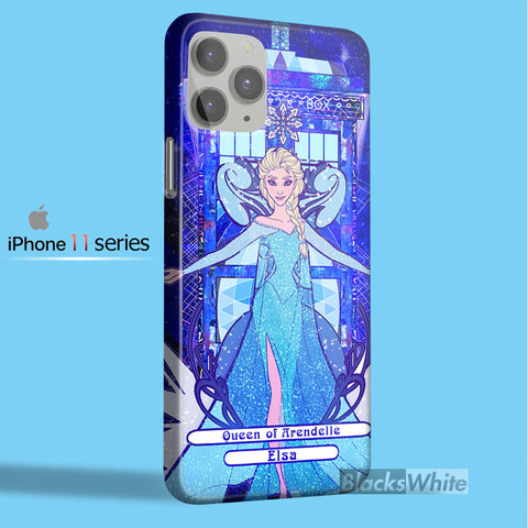 elsa protec tardis in stained glass   iPhone 11 Case