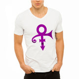 Legendary Artist Prince Purple Rain Logo Men'S V Neck