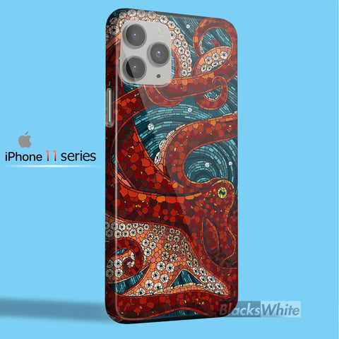 mozaic cute octopus   iPhone 11 Case